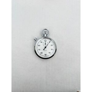 Racine Select Vintage Mechanical Stopwatch Swiss Silver Tone 100 Second Dial New